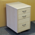 Blonde 3 Drawer Box-Box-File Rolling Pedestal